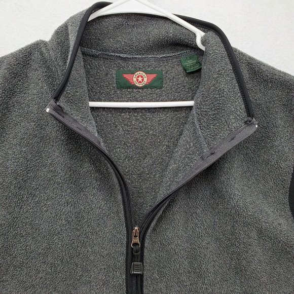 AMERICAN OUTPOST Vest Men's Full Zip Mock Neck Fleece Sleeveless Gray Large - Picture 6 of 10